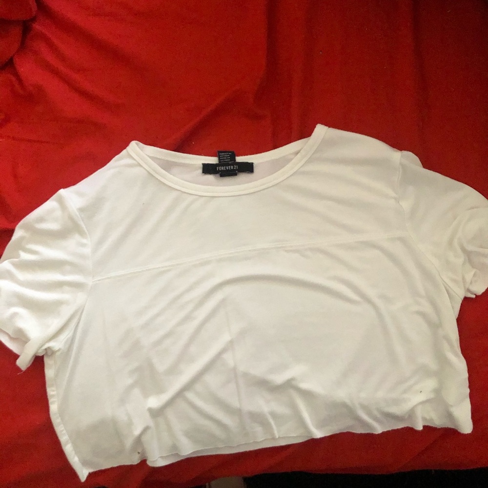 White crop top